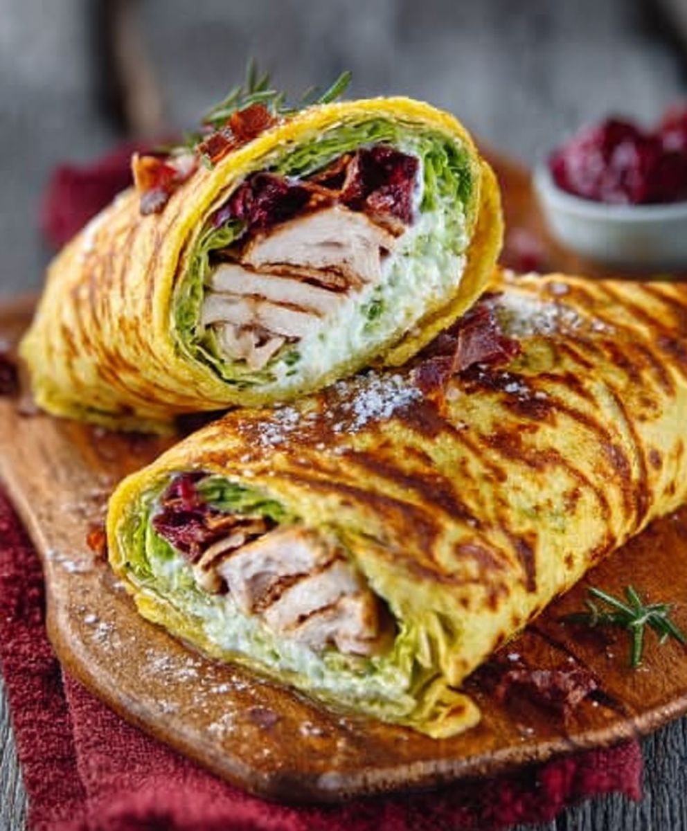 High-Protein Crispy Cottage Cheese Flatbread Chicken Wraps | Easy Healthy Dinner image 2